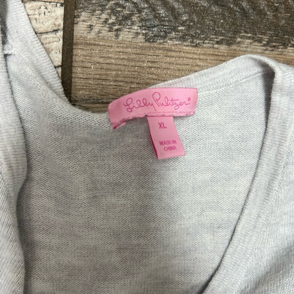 Lilly Pulitzer Grey Sweater Size XL - Picture 2 of 2